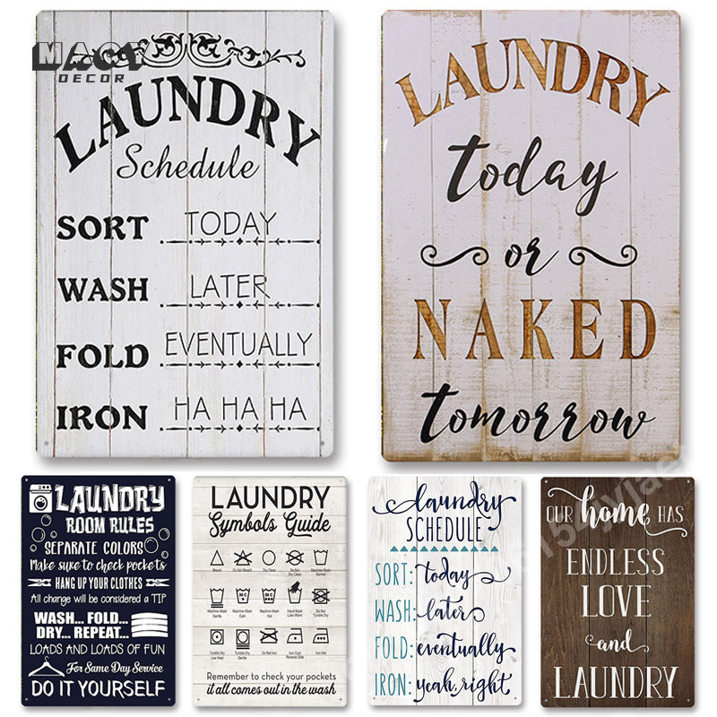 Home Bathroom Decor - Slogan Metalen Tin Bord Wasruimte Decoratie