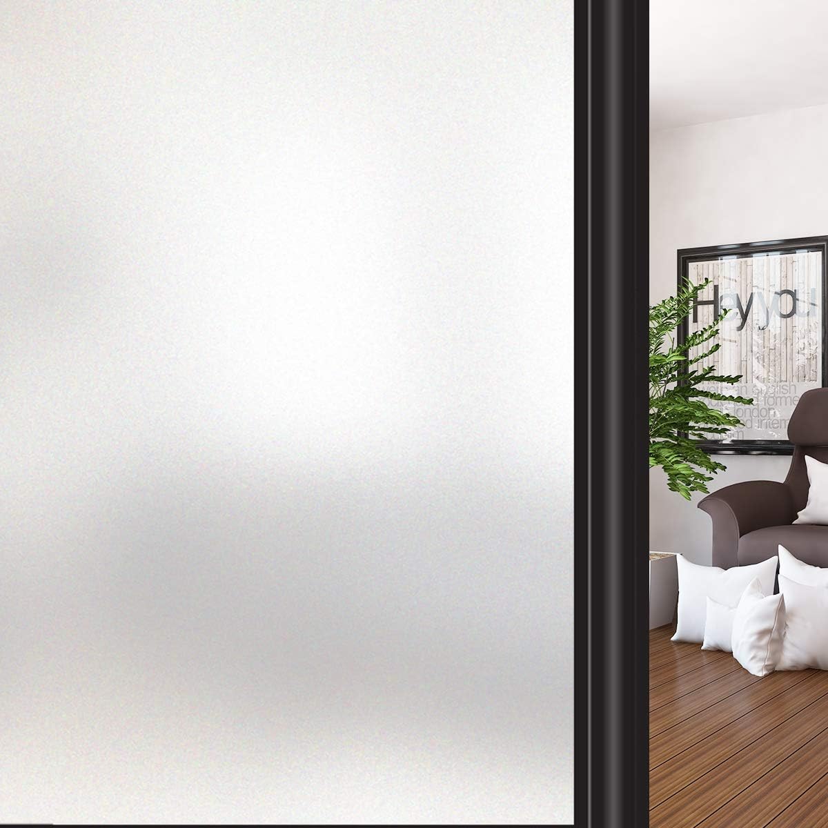 Home Bathroom Window Tint - Privacy raamfolie, mat, statisch hechtend, herbruikbaar,