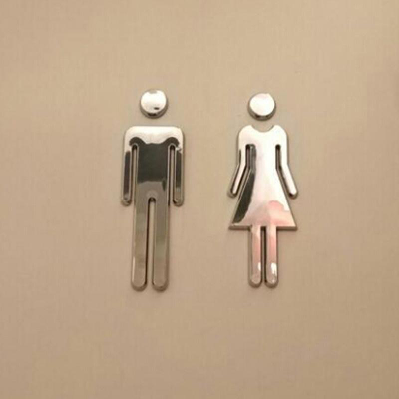 Home Bathroom Door Signs - 3d Acryl Spiegel Wc Deur Teken