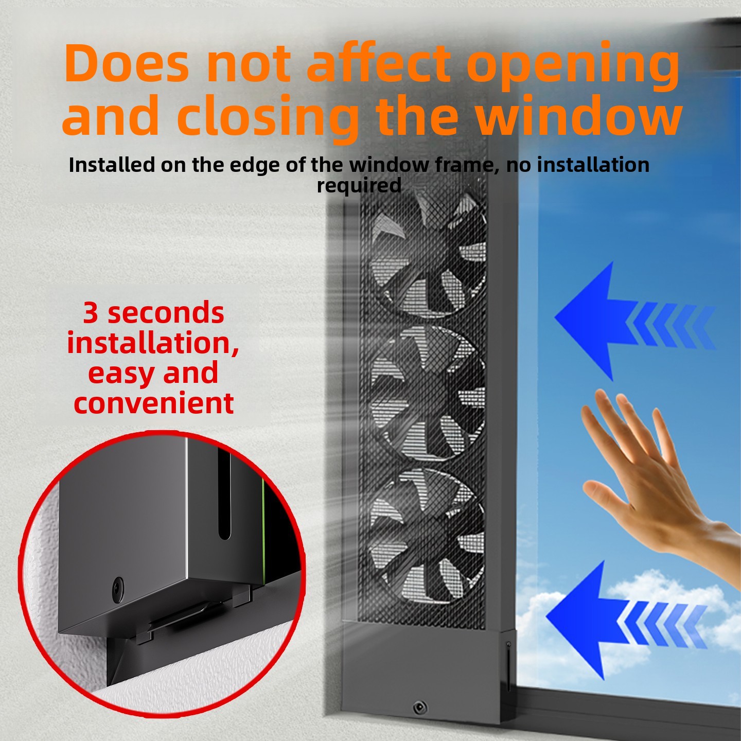 Home Bathroom Ventilation - Raamventilator zonder gereedschap – Sterke zuigkracht,