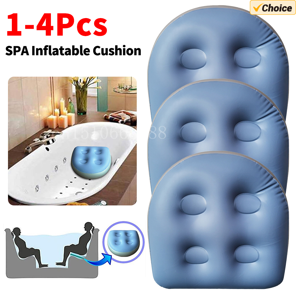 Bathtub Pillow Inflatable - 1-4 PCS SPA Opblaasbaar Kussen Bad