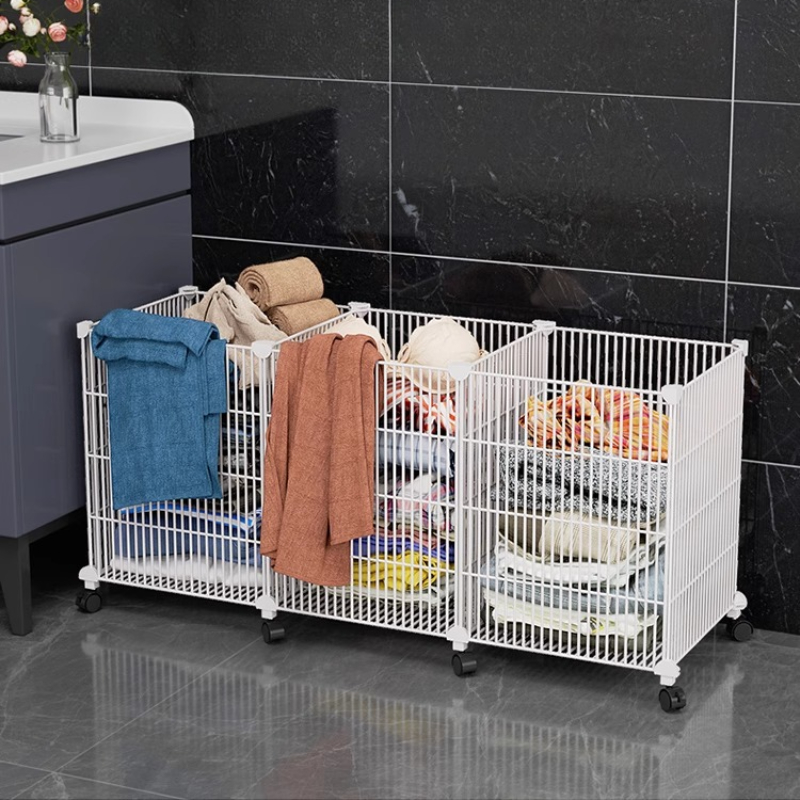 Home Bathroom Ventilation - ‌ Versterkte ijzeren rollende wasmand: dikke
