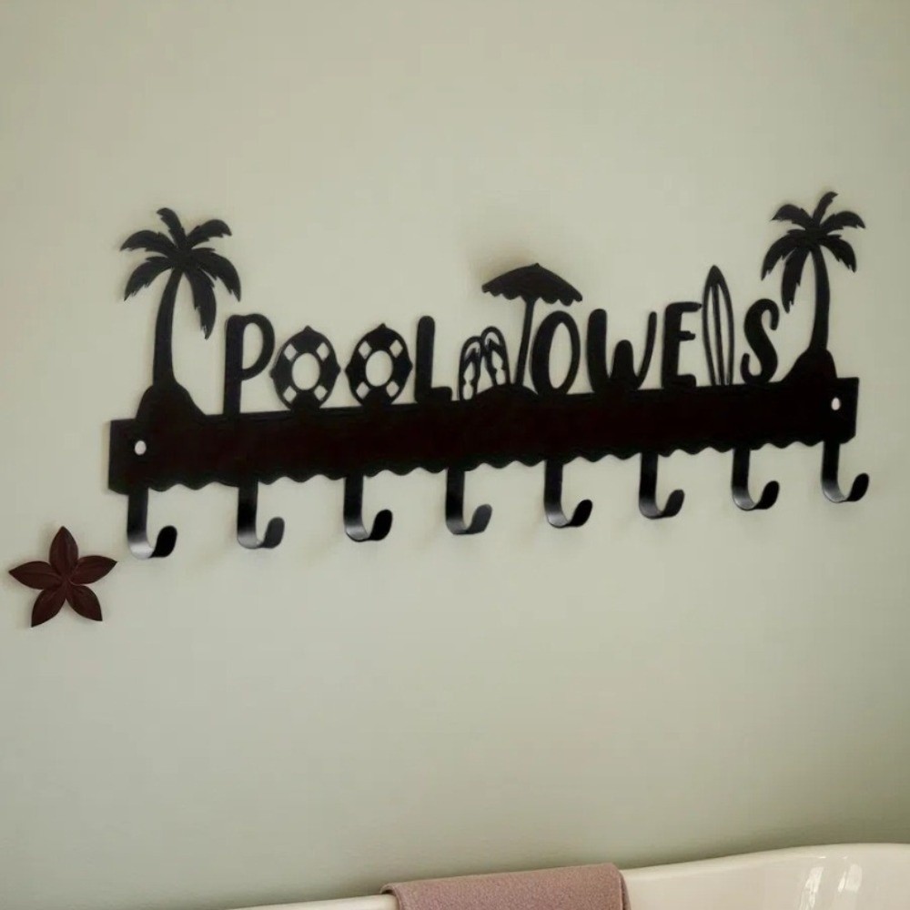Multifunctionele metalen wandh - Home Bathroom Door Signs recensie en prijs