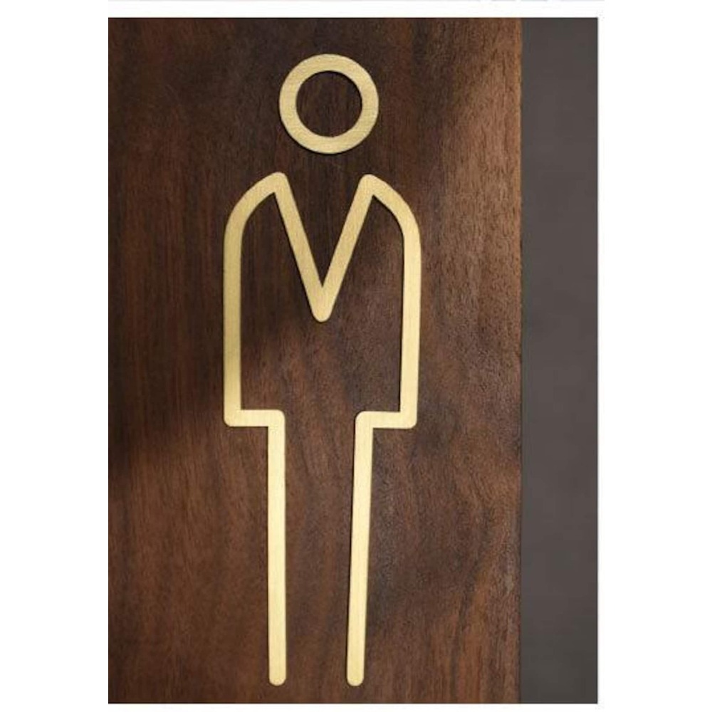 Messing toiletdeur bord, goude - Home Bathroom Door Signs recensie en prijs