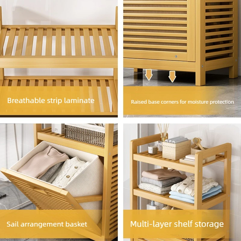 Meerlaags bamboe wasmand met g - Home Bathroom Ventilation recensie en prijs