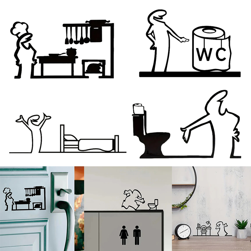 .1pc La Linea Minimalistische  - Home Bathroom Door Signs recensie en prijs