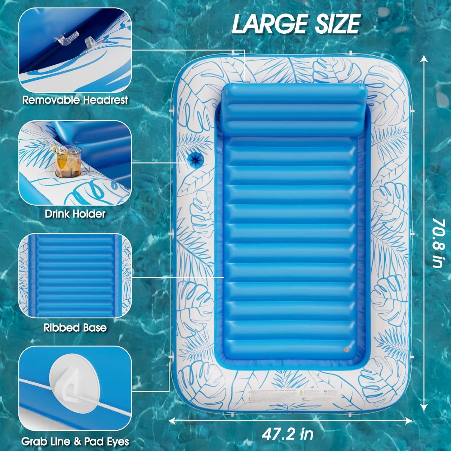 Oversized opblaasbaar zwembadv - Bathtub Pillow Inflatable recensie en prijs