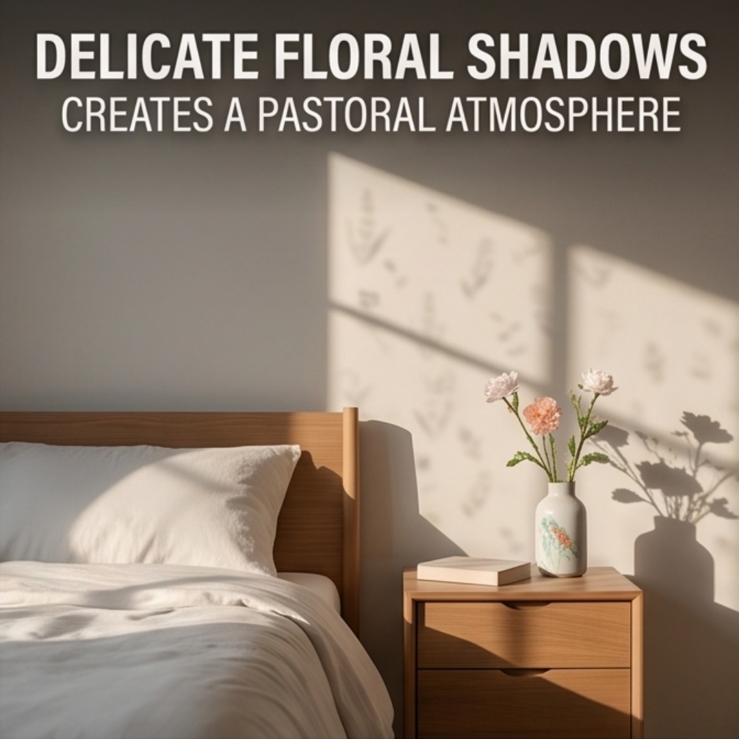 Zelfklevende frisse bloemenbla - Home Bathroom Decor recensie en prijs