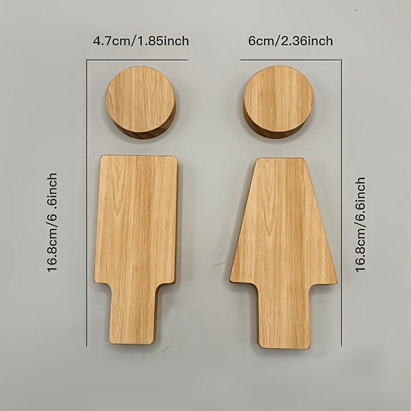 2 stuks houten badkamerbord vo - Home Bathroom Door Signs recensie en prijs