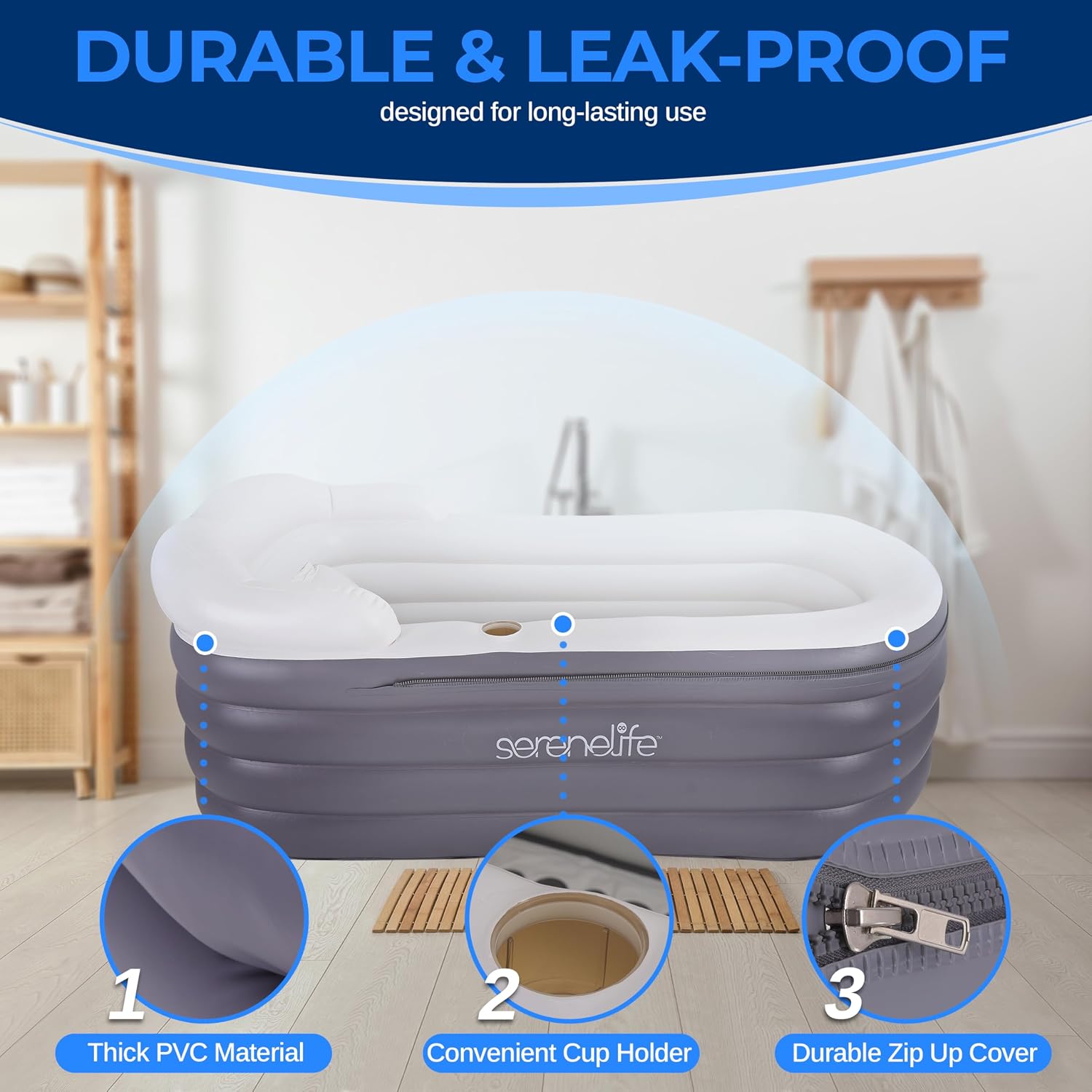 Spa-badkuip met bubbelmassagem - Bathtub Pillow Inflatable recensie en prijs