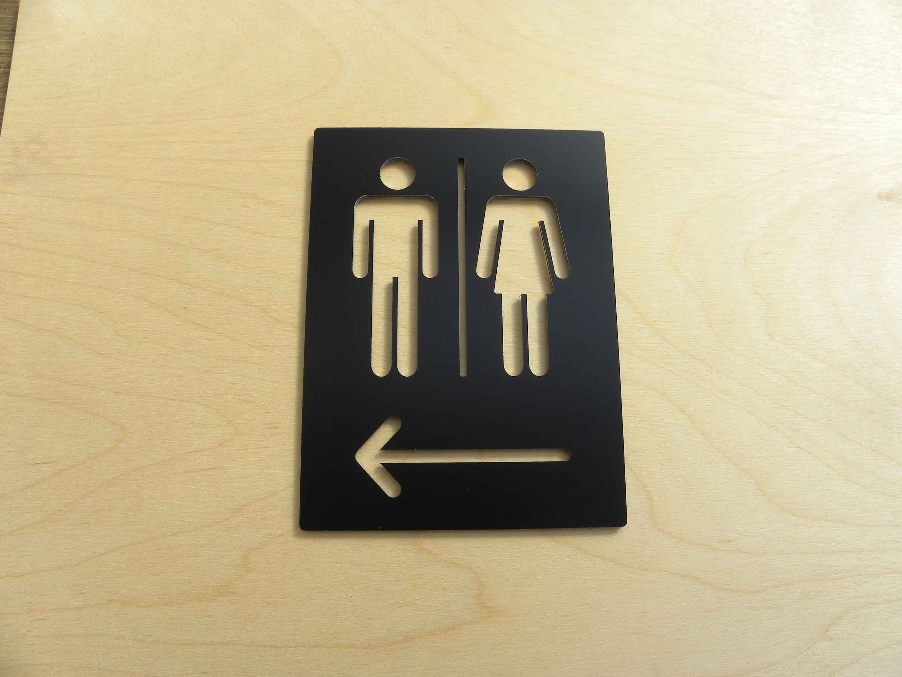 Aluminium Metalen Zwart Goud W - Home Bathroom Door Signs recensie en prijs