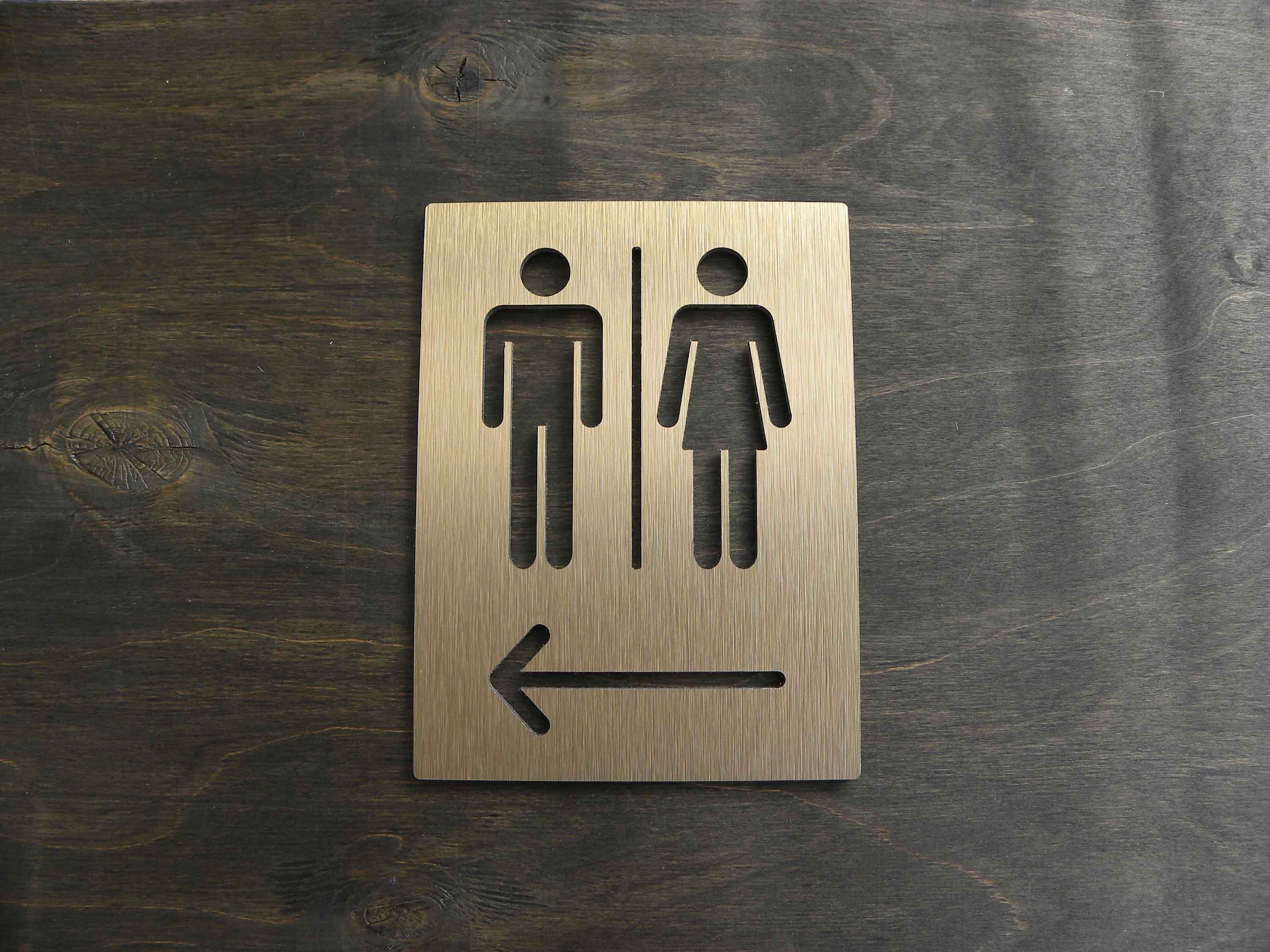 Aluminium Metalen Zwart Goud W - Home Bathroom Door Signs recensie en prijs
