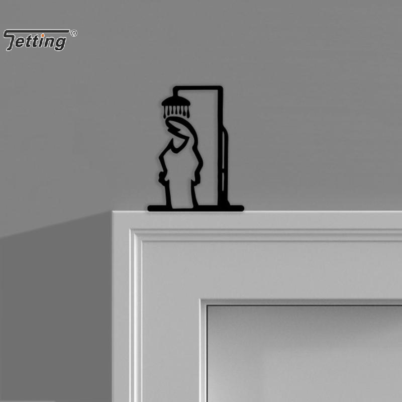 Zwarte douche figuur wanddecor - Home Bathroom Door Signs recensie en prijs