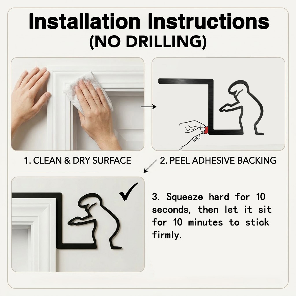 Roestvrij staal grappig badkam - Home Bathroom Door Signs recensie en prijs