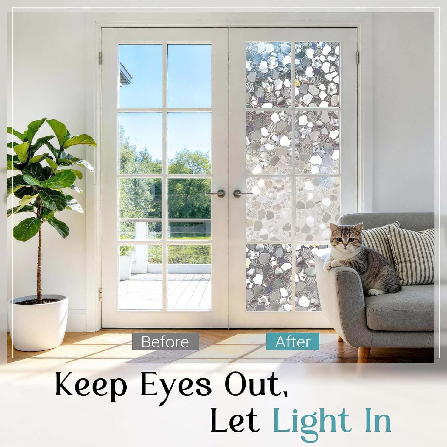 Gefrosted glazen raamsticker,  - Home Bathroom Window Tint recensie en prijs