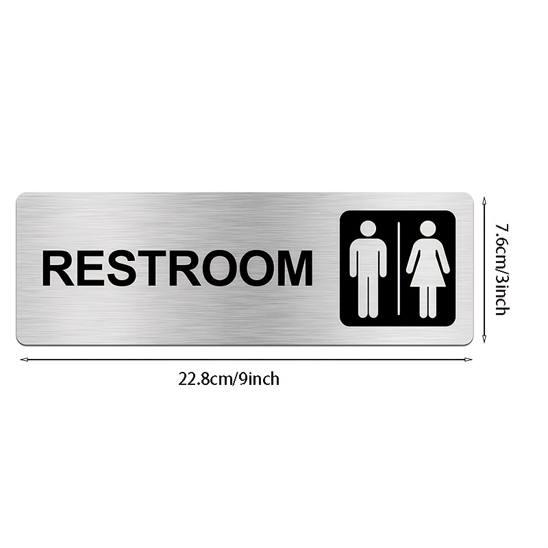 1 stuks geborsteld metalen toi - Home Bathroom Door Signs recensie en prijs